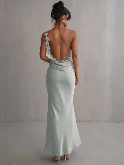 Elira – Backless Floral Maxi Dress