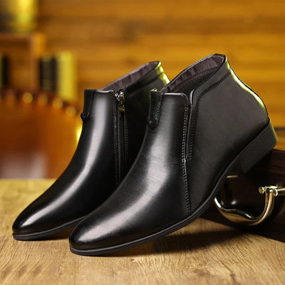 Anthony - Men's PU Leather Ankle Boots
