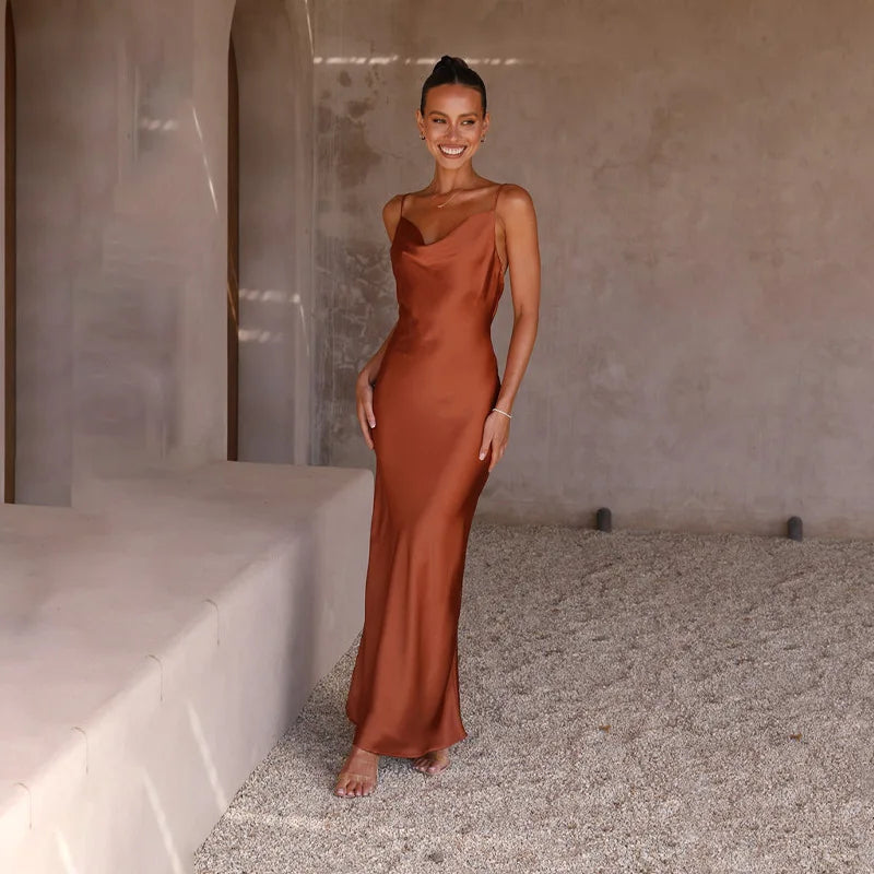 Solandra – Long Satin Dress