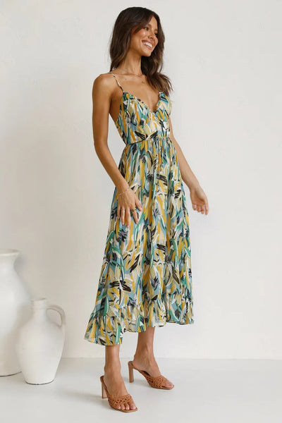 GABRIELLA | Printed Summer Dress with Fresh Comfort and Sunny Style for Leisure Days