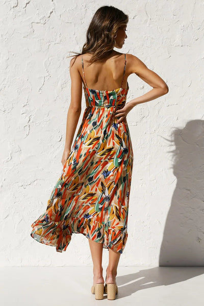 GABRIELLA | Printed Summer Dress with Fresh Comfort and Sunny Style for Leisure Days