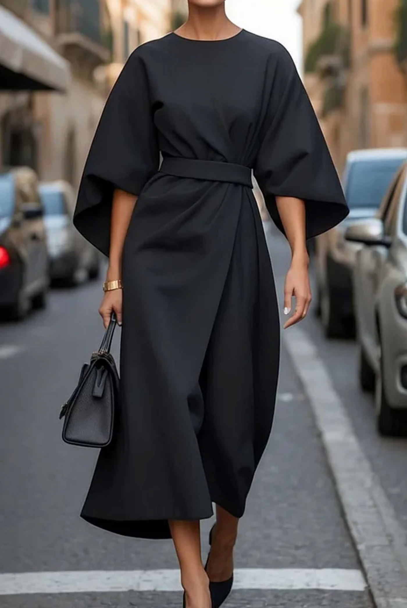 Louise™ | Maxi Evening Dress with Belt