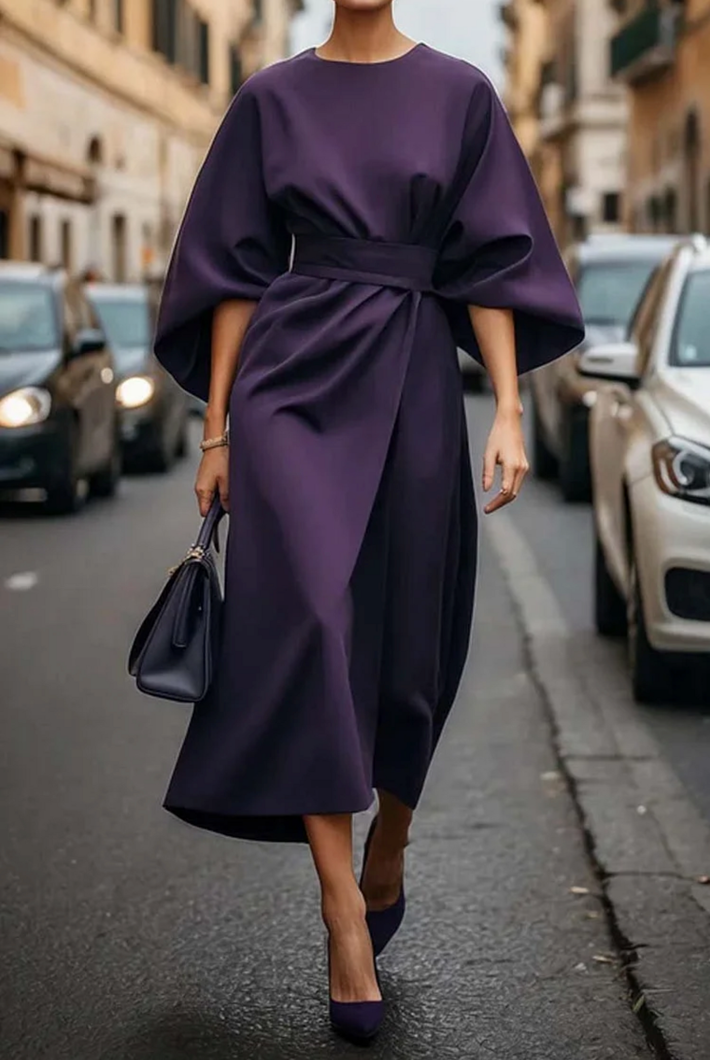 Louise™ | Maxi Evening Dress with Belt