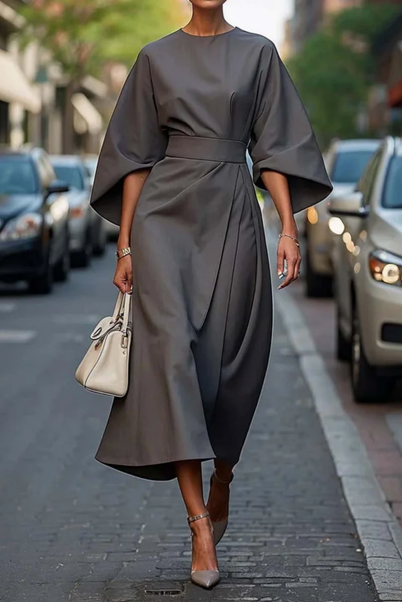 Louise™ | Maxi Evening Dress with Belt