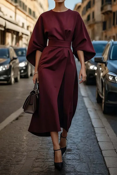 Louise™ | Maxi Evening Dress with Belt