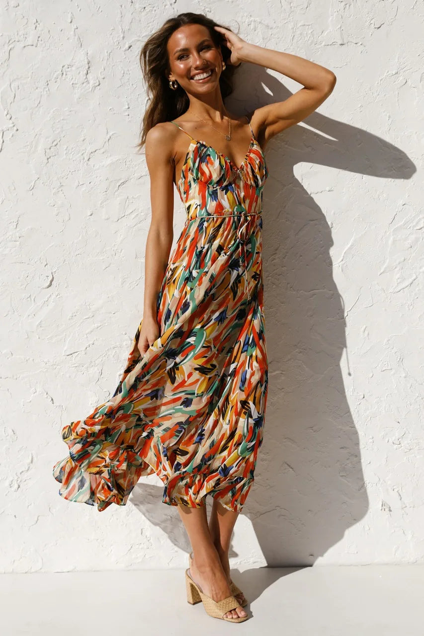 GABRIELLA | Printed Summer Dress with Fresh Comfort and Sunny Style for Leisure Days