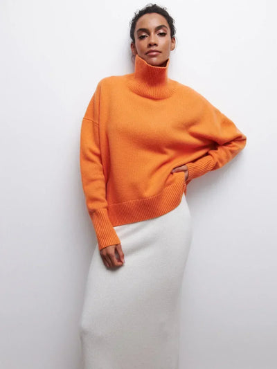 Eden - Elegant Oversized Turtleneck Knit Sweater