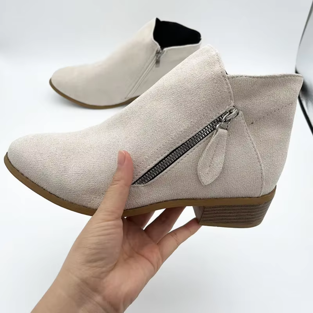 Cyra - Women's Retro Zipper Ankle Boots