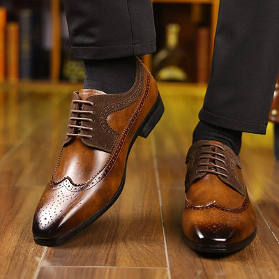 Daniel - Classic Men's Brogue Leather Shoes
