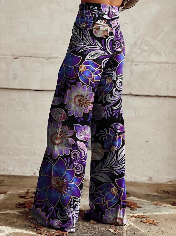 Jessica -  High Waist Flared Wide Leg Pants