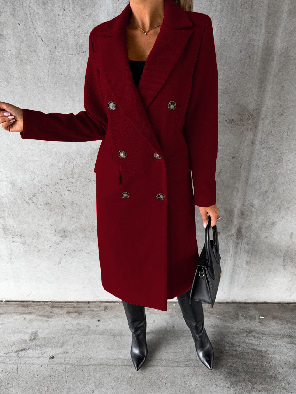 Camila - Sophisticated Solid Color Winter Coat