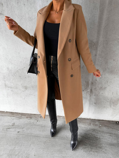 Camila - Sophisticated Solid Color Winter Coat