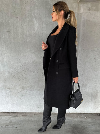 Camila - Sophisticated Solid Color Winter Coat