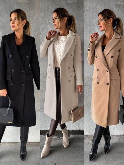 Camila - Sophisticated Solid Color Winter Coat