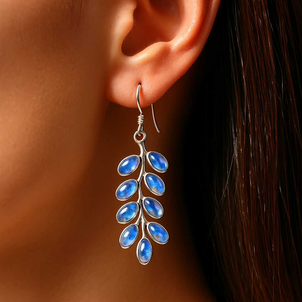 Dixie - Opal Inlaid Moonstone Earrings