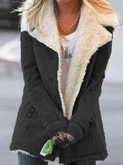 Fiona – Chic Faux Denim Winter Jacket