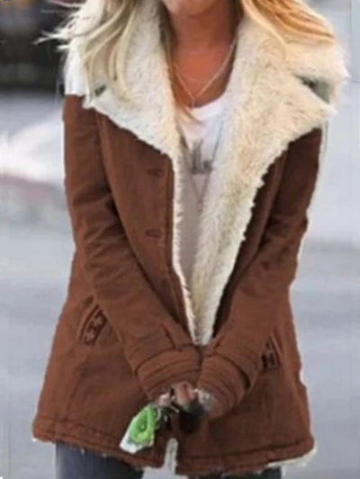 Fiona – Chic Faux Denim Winter Jacket
