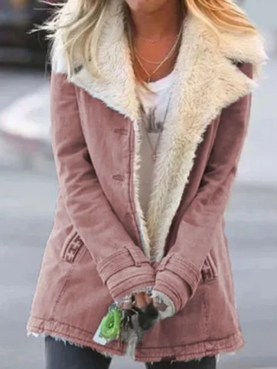 Fiona – Chic Faux Denim Winter Jacket
