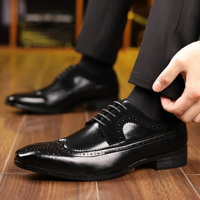Daniel - Classic Men's Brogue Leather Shoes