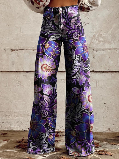 Jessica -  High Waist Flared Wide Leg Pants