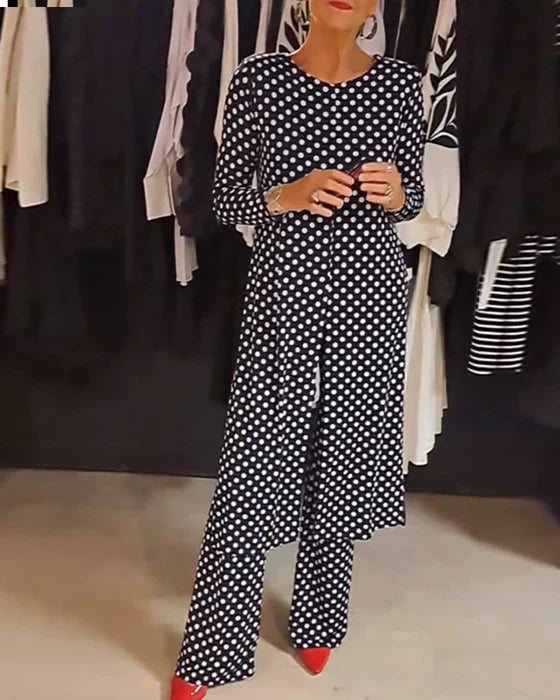 LILIANA | Two-Piece Set with Polka Dot Print for Effortless Elegance and Versatile Summer Looks