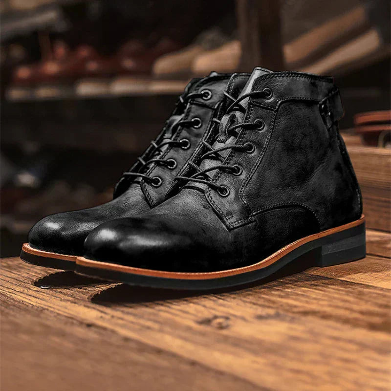 James - Retro High Men's Leather Shoes