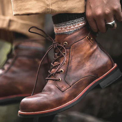 James - Retro High Men's Leather Shoes