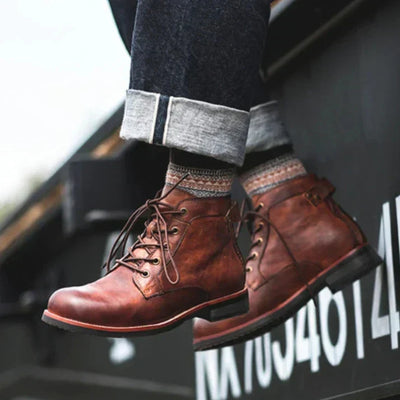 James - Retro High Men's Leather Shoes