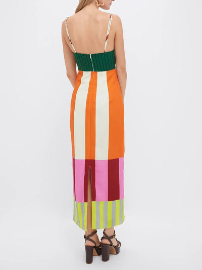 VITTORIA | Long Floral Dress with Wrap Fit for Sunny Days