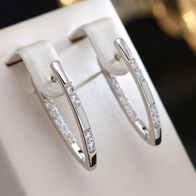 Demi - Sparkling Rose Gold Zircon Earrings for Women