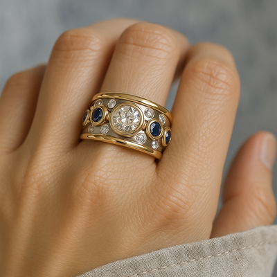 Jana - Classic Copper Zirconia Statement Ring
