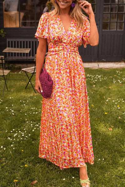 Mariella | Long Floral Dress with a Romantic and Light Style