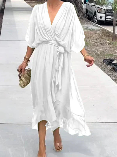 GINEVRA | Elegant Long Dress with Feminine Neckline