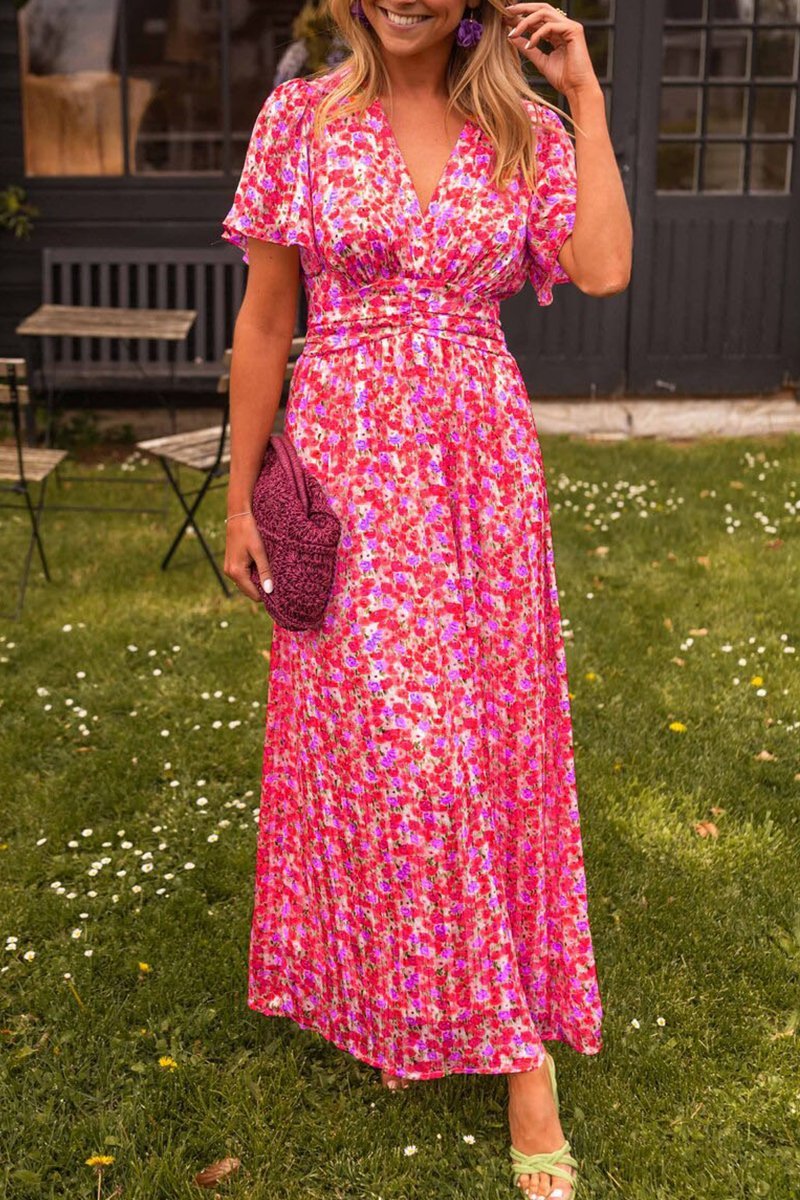 Pauline - Long Floral Pattern Dress