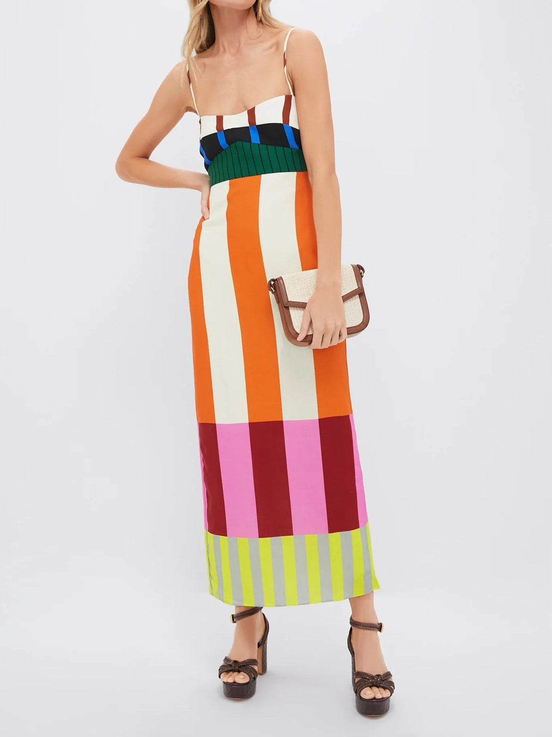 VITTORIA | Long Floral Dress with Wrap Fit for Sunny Days