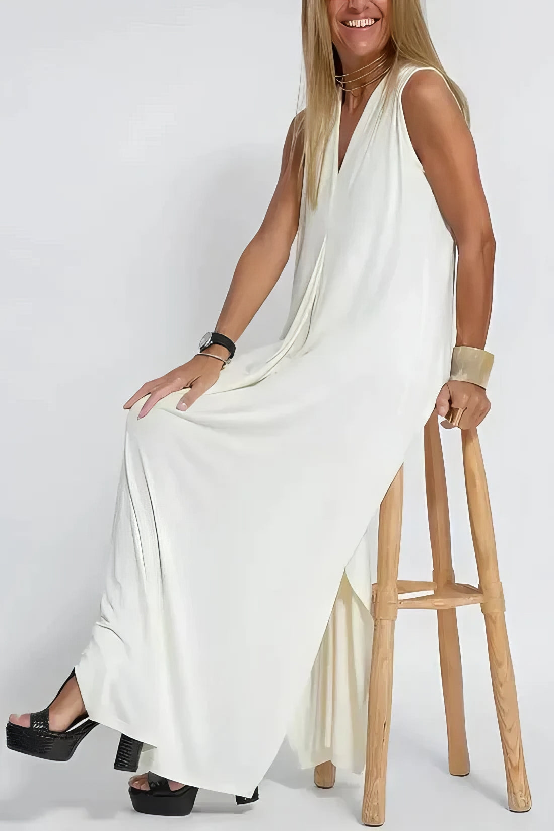 Elegant Long Dress + Matching Cardigan GIFTED