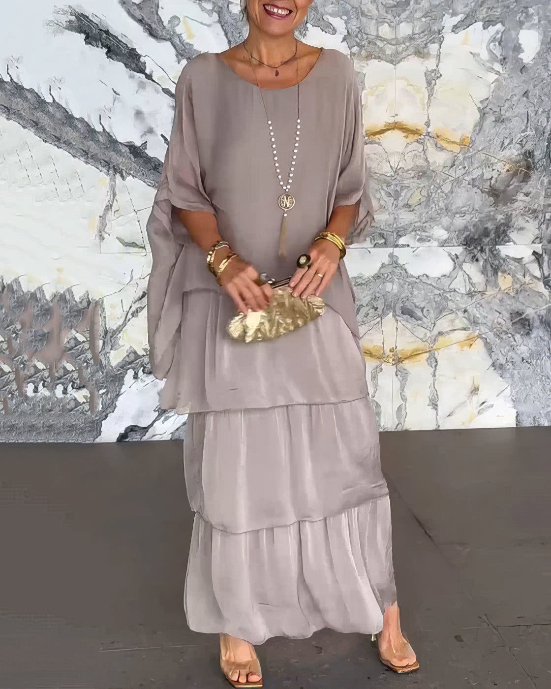 Artistic Loose-Fit Dress