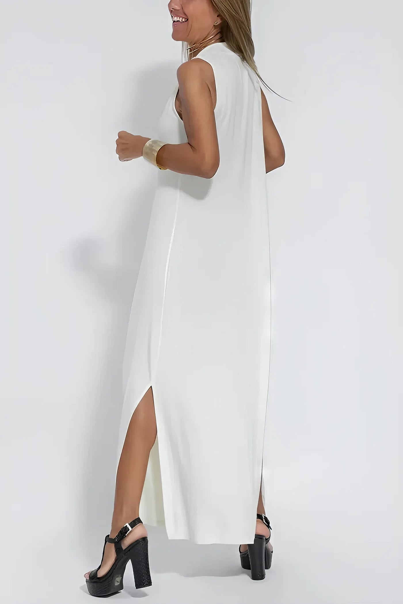 Elegant Long Dress + Matching Cardigan GIFTED