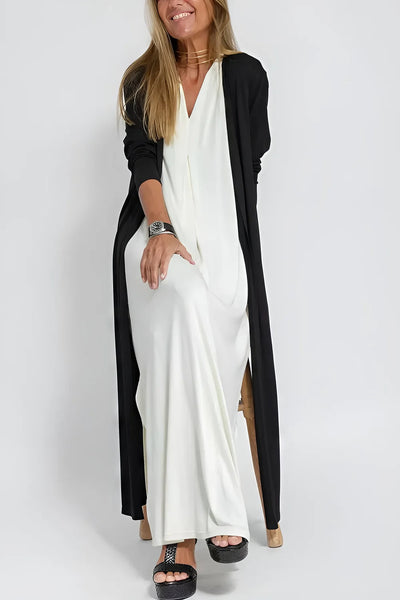 Elegant Long Dress + Matching Cardigan GIFTED