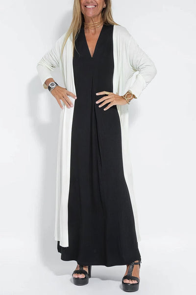 Elegant Long Dress + Matching Cardigan GIFTED