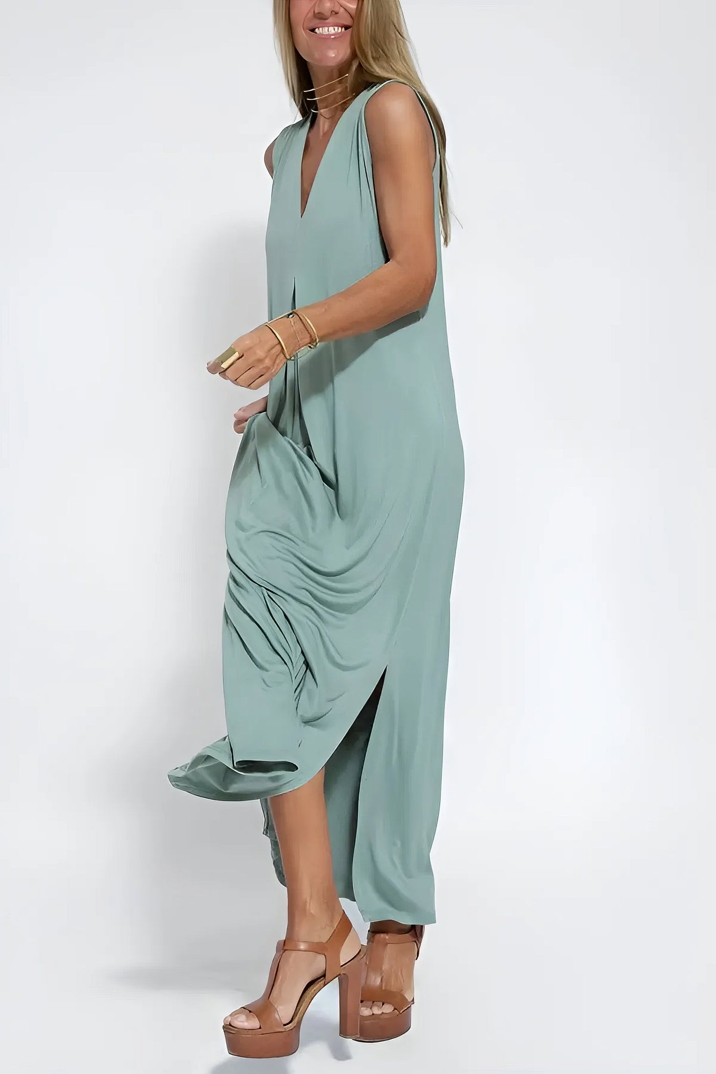 Elegant Long Dress + Matching Cardigan GIFTED